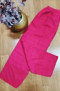 Pink Embroiderded Chikankari Cotton Stitched Pant - Luxurion World