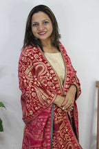 Pink Embroidered Trendy Velvet Dupatta - Luxurion World