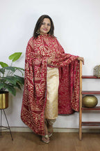 Pink Embroidered Trendy Velvet Dupatta - Luxurion World