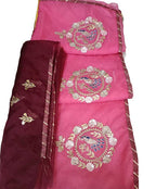 Pink Gota And Zardozi Work Organza Saree - Luxurion World