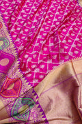 Pink Handloom Banarasi Pure Katan Silk Saree - Luxurion World
