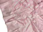 Pink Handloom Banarasi Pure Katan Silk Stripes Design Saree - Luxurion World
