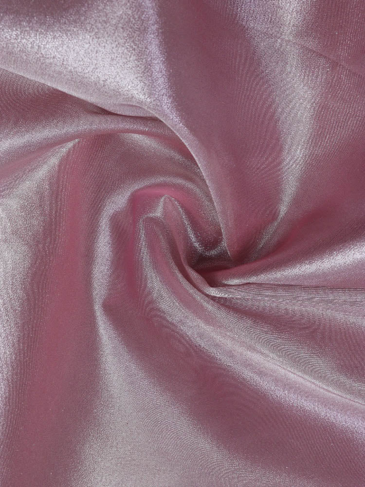 Pink Handloom Banarasi Tissue Silk Fabric ( 1 Mtr )