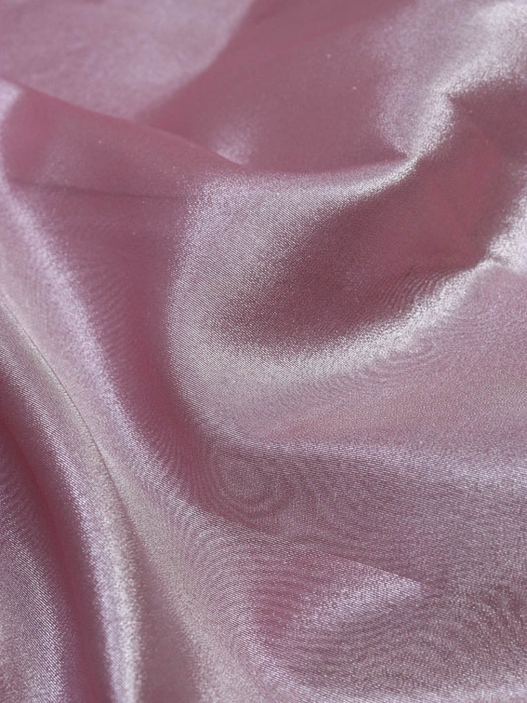 Pink Handloom Banarasi Tissue Silk Fabric ( 1 Mtr ) - Luxurion World