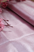 Pink Handloom Banarasi Tissue Silk Fabric ( 1 Mtr ) - Luxurion World