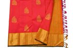 Pink Handloom Kanjeevaram Pure Silk Saree - Luxurion World