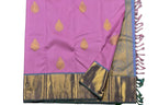 Pink Handloom Kanjeevaram Pure Silk Saree - Luxurion World