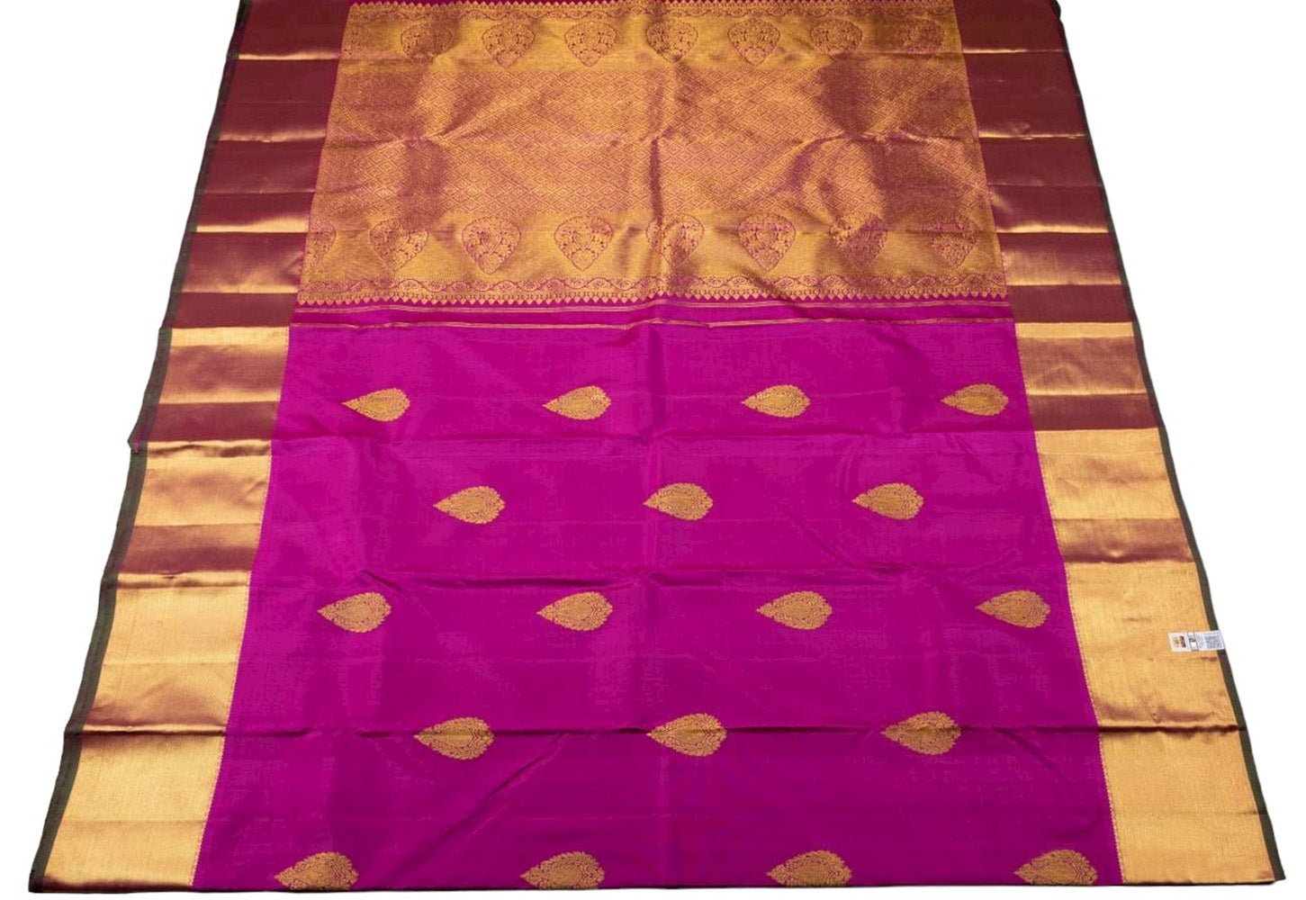 Pink Handloom Kanjeevaram Pure Silk Saree - Luxurion World