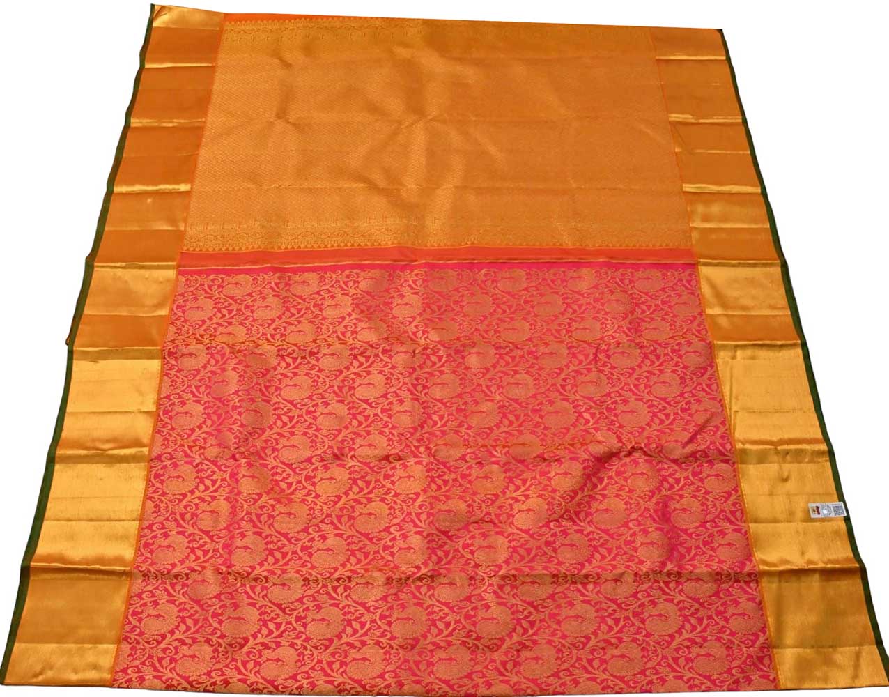 Pink Handloom Kanjeevaram Pure Silk Saree - Luxurion World