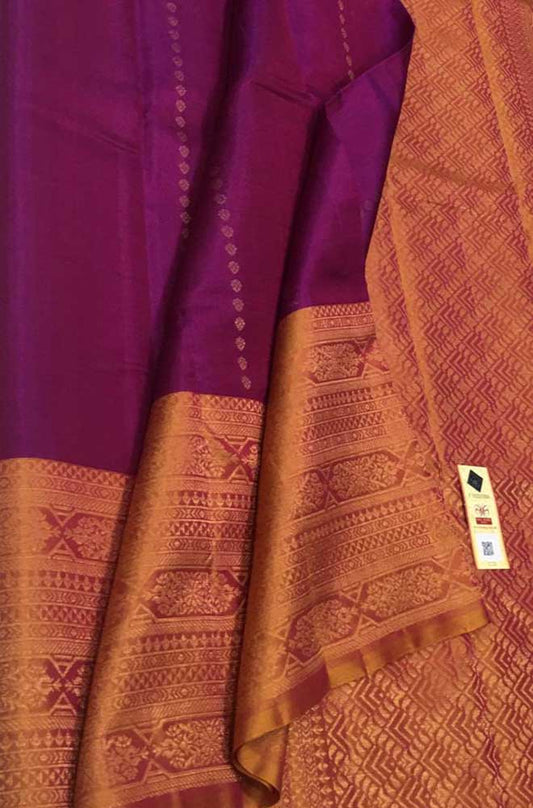 Pink Handloom Kanjeevaram Pure Silk Saree - Luxurion World