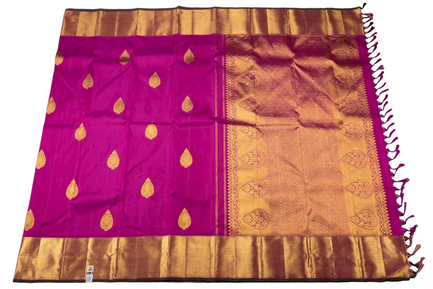 Pink Handloom Kanjeevaram Pure Silk Saree - Luxurion World
