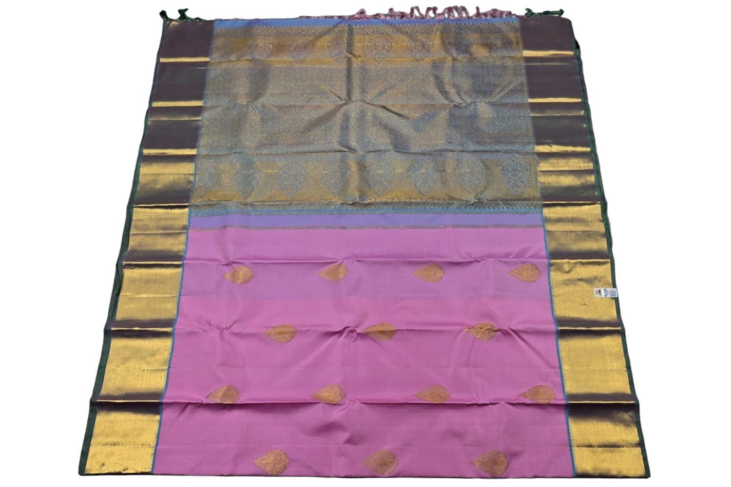 Pink Handloom Kanjeevaram Pure Silk Saree - Luxurion World