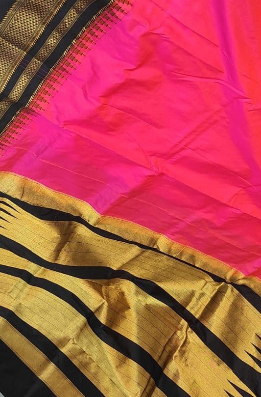 Pink Ilkal Pure Silk Saree - Luxurion World