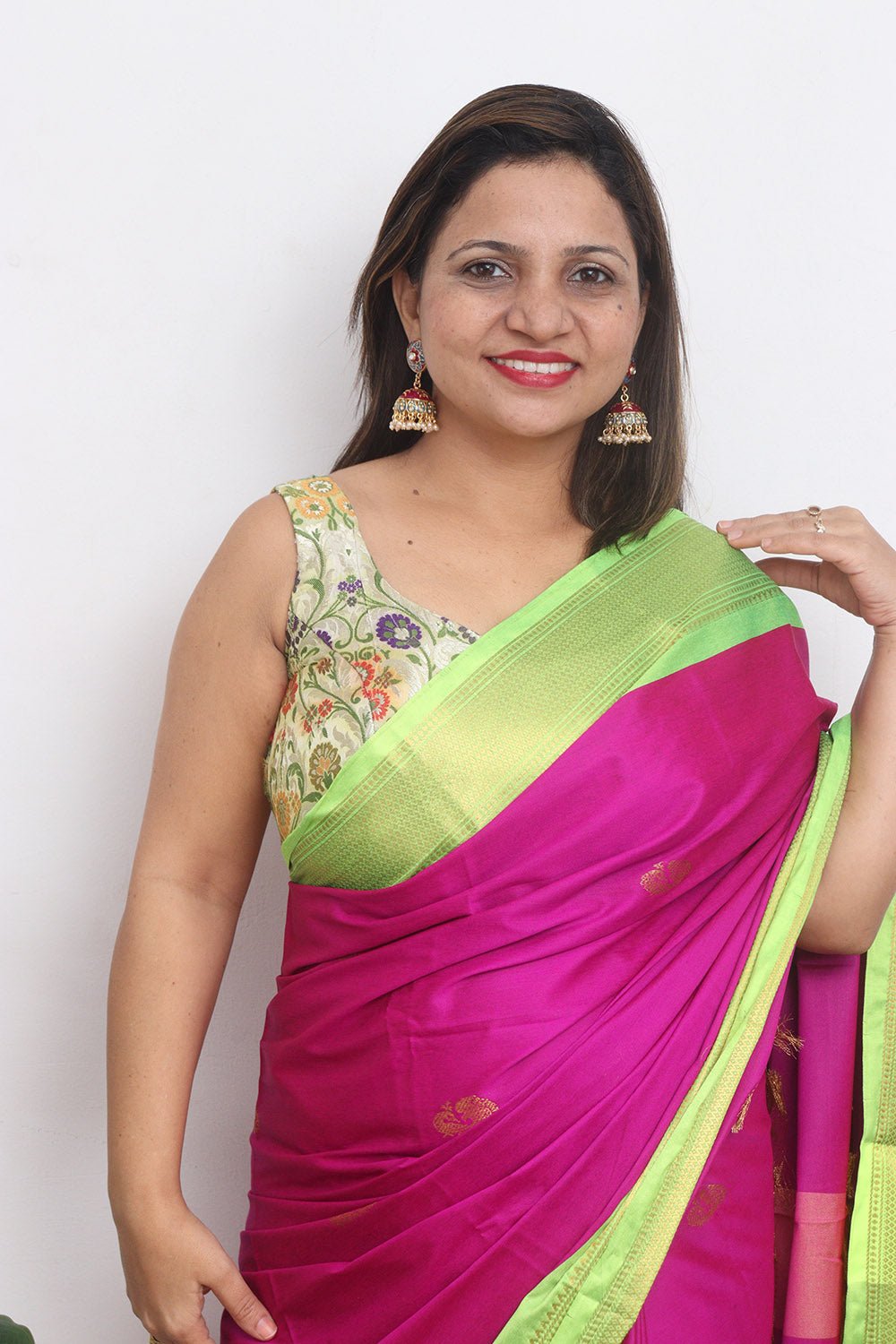 Pink Paithani Cotton Silk Saree - Luxurion World