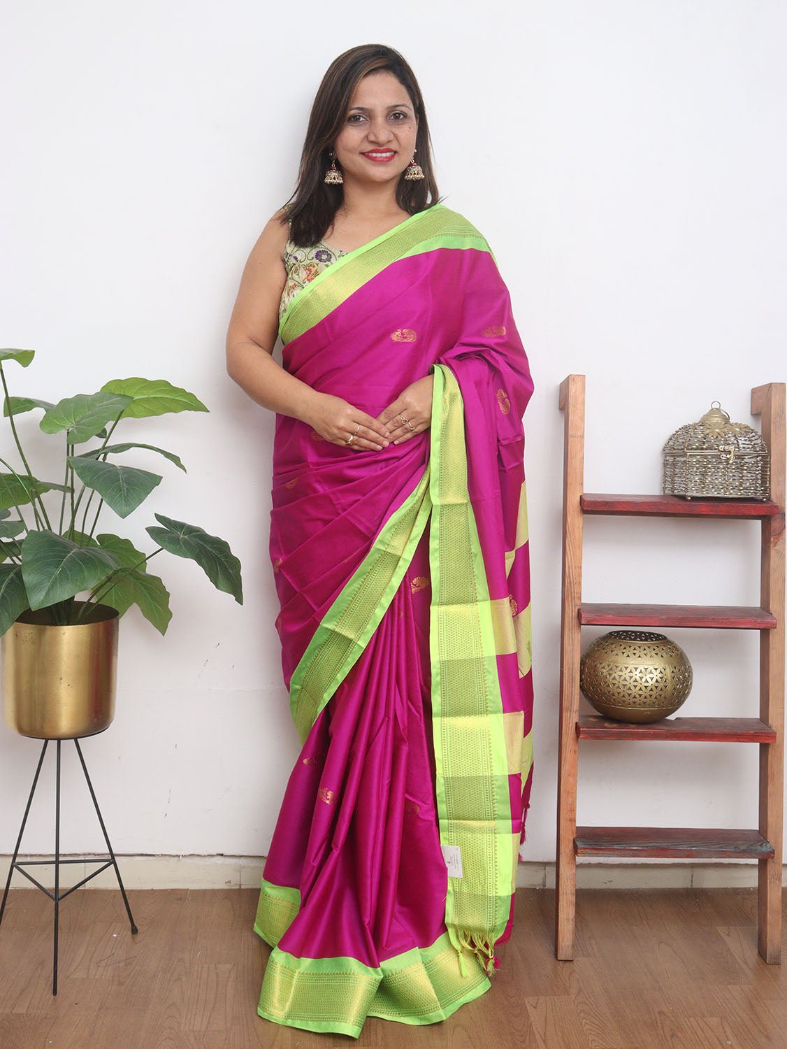Pink Paithani Cotton Silk Saree - Luxurion World
