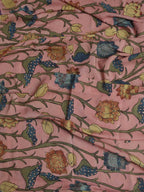 Pink Pen Kalamkari Pure Silk Dupatta - Luxurion World