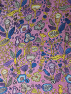 Pink Pen Kalamkari Pure Silk Fabric (1 Mtr ) - Luxurion World