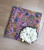 Pink Pen Kalamkari Pure Silk Fabric (1 Mtr ) - Luxurion World