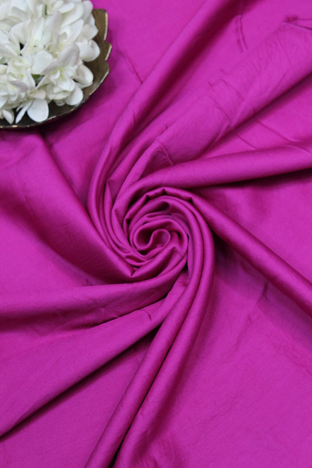 Pink Plain Cotton Satin Fabric - Luxurion World