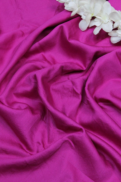 Pink Plain Cotton Satin Fabric - Luxurion World
