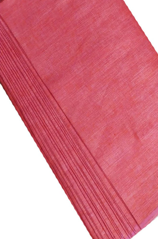 Pink Plain Pure Linen Fabric ( 1 Mtr ) - Luxurion World