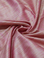 Pink Plain Pure Linen Silk Fabric ( 1 Mtr ) - Luxurion World