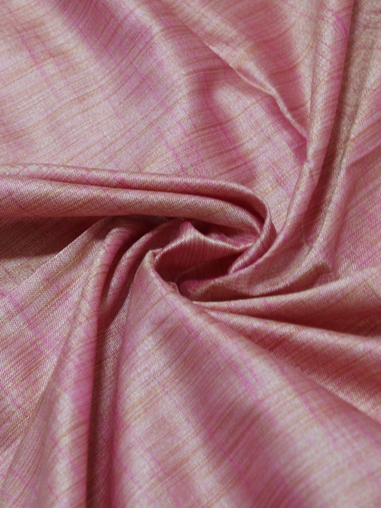 Pink Plain Pure Linen Silk Fabric ( 1 Mtr ) - Luxurion World