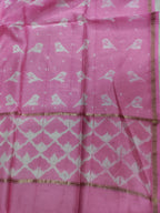 Pink Shibori Cotton Silk Dupatta - Luxurion World