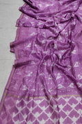 Pink Shibori Cotton Silk Dupatta - Luxurion World