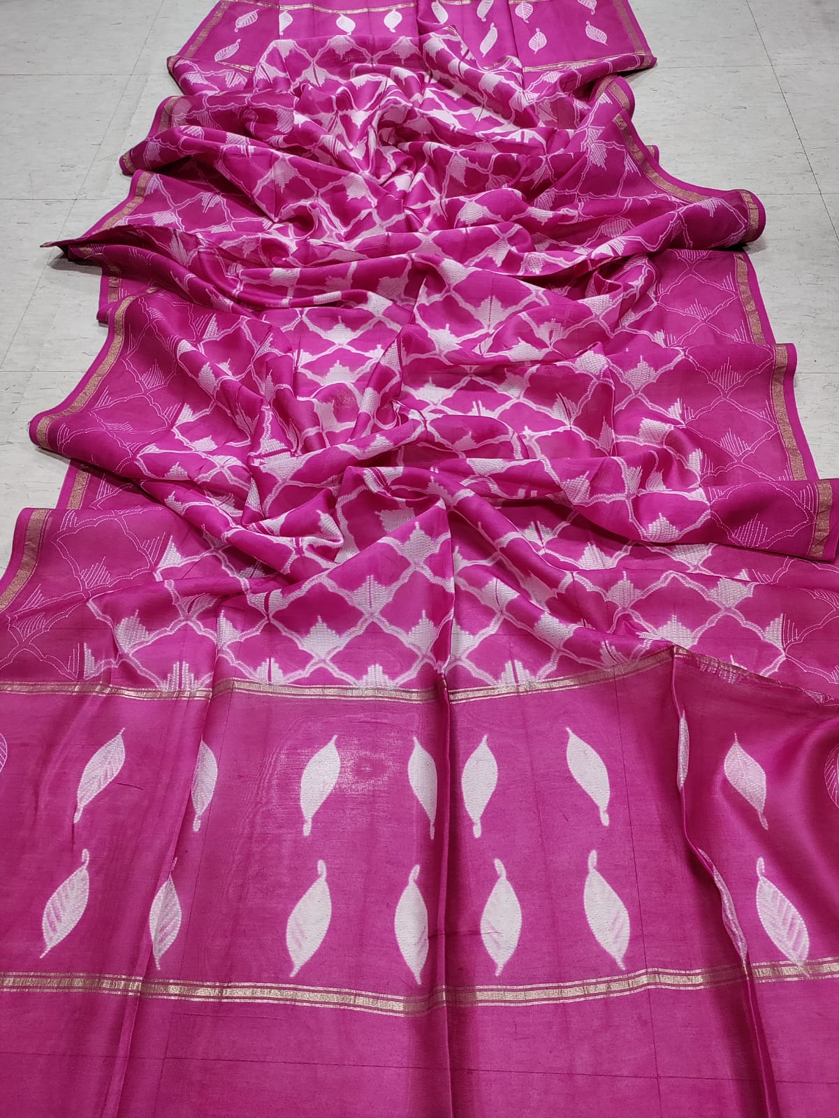 Pink Shibori Cotton Silk Dupatta - Luxurion World