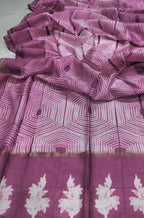 Pink Shibori Cotton Silk Dupatta - Luxurion World