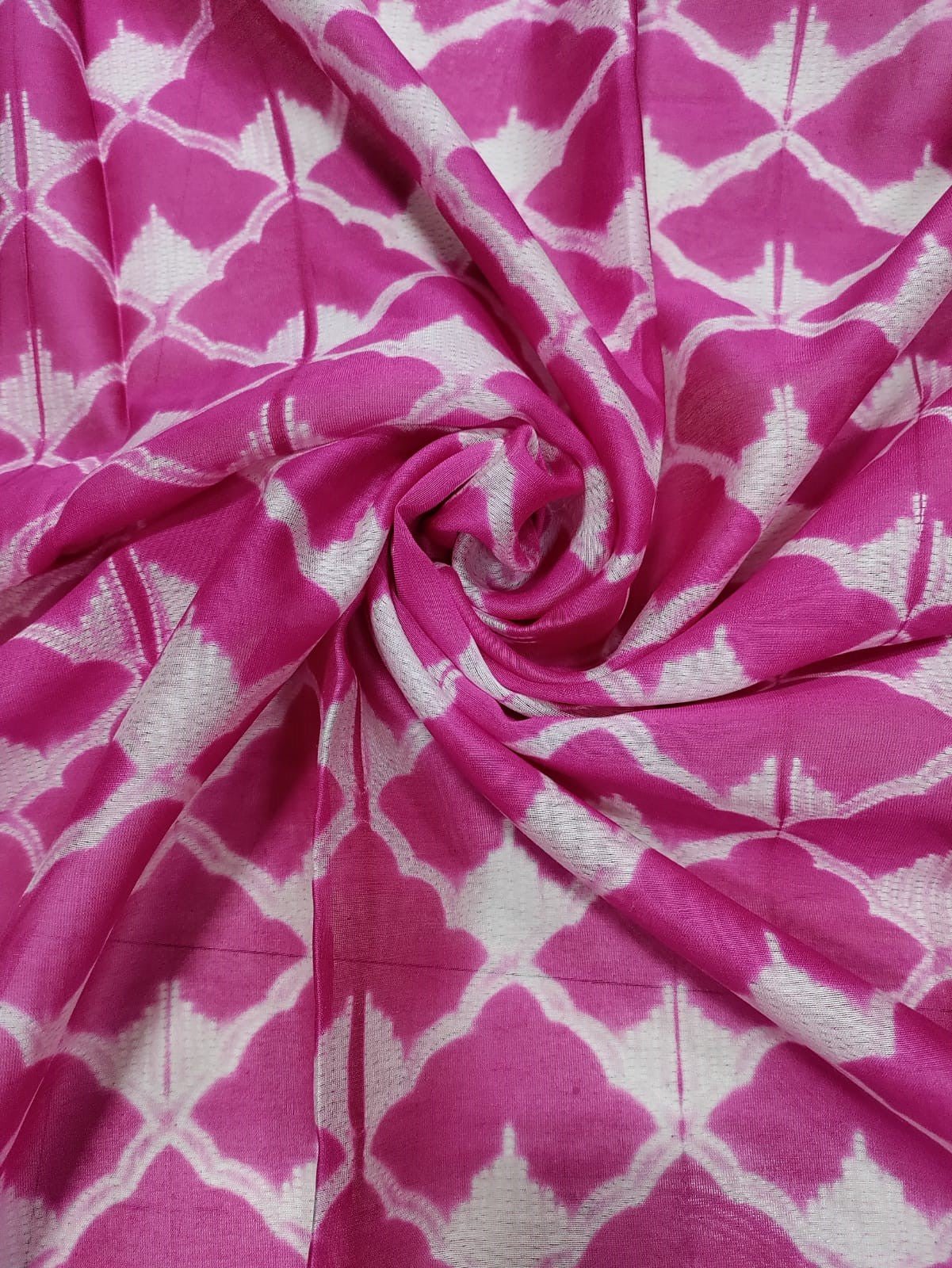 Pink Shibori Cotton Silk Dupatta - Luxurion World