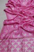 Pink Shibori Cotton Silk Dupatta - Luxurion World