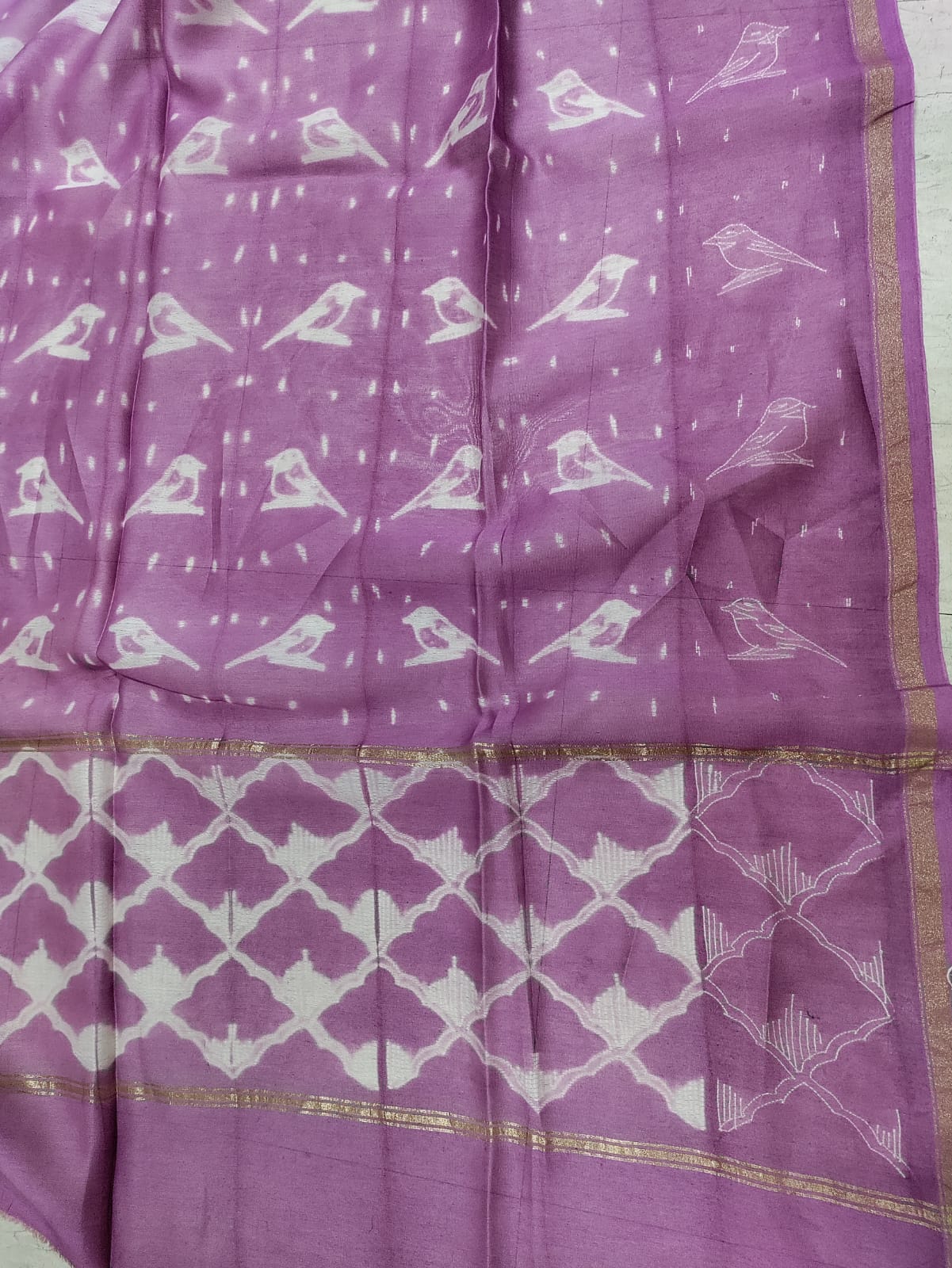 Pink Shibori Cotton Silk Dupatta - Luxurion World