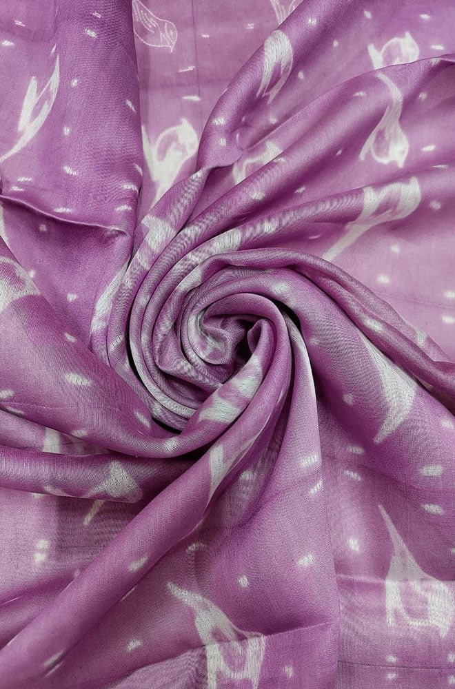 Pink Shibori Cotton Silk Fabric ( 2.5 Mtrs ) - Luxurion World