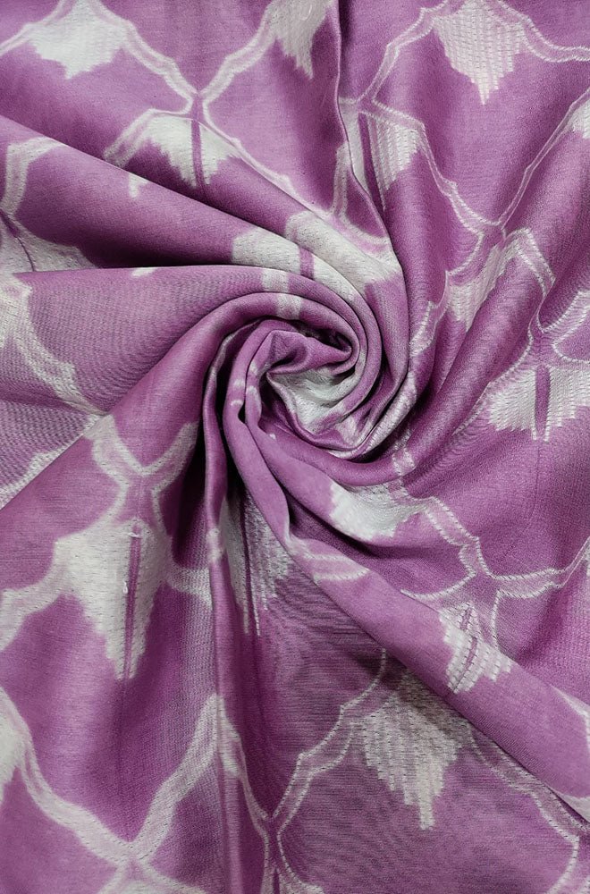 Pink Shibori Cotton Silk Fabric ( 2.5 Mtrs ) - Luxurion World