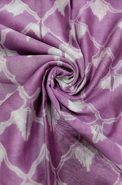Pink Shibori Cotton Silk Fabric ( 2.5 Mtrs ) - Luxurion World