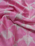 Pink Shibori Cotton Silk Fabric ( 2.5 Mtrs ) - Luxurion World