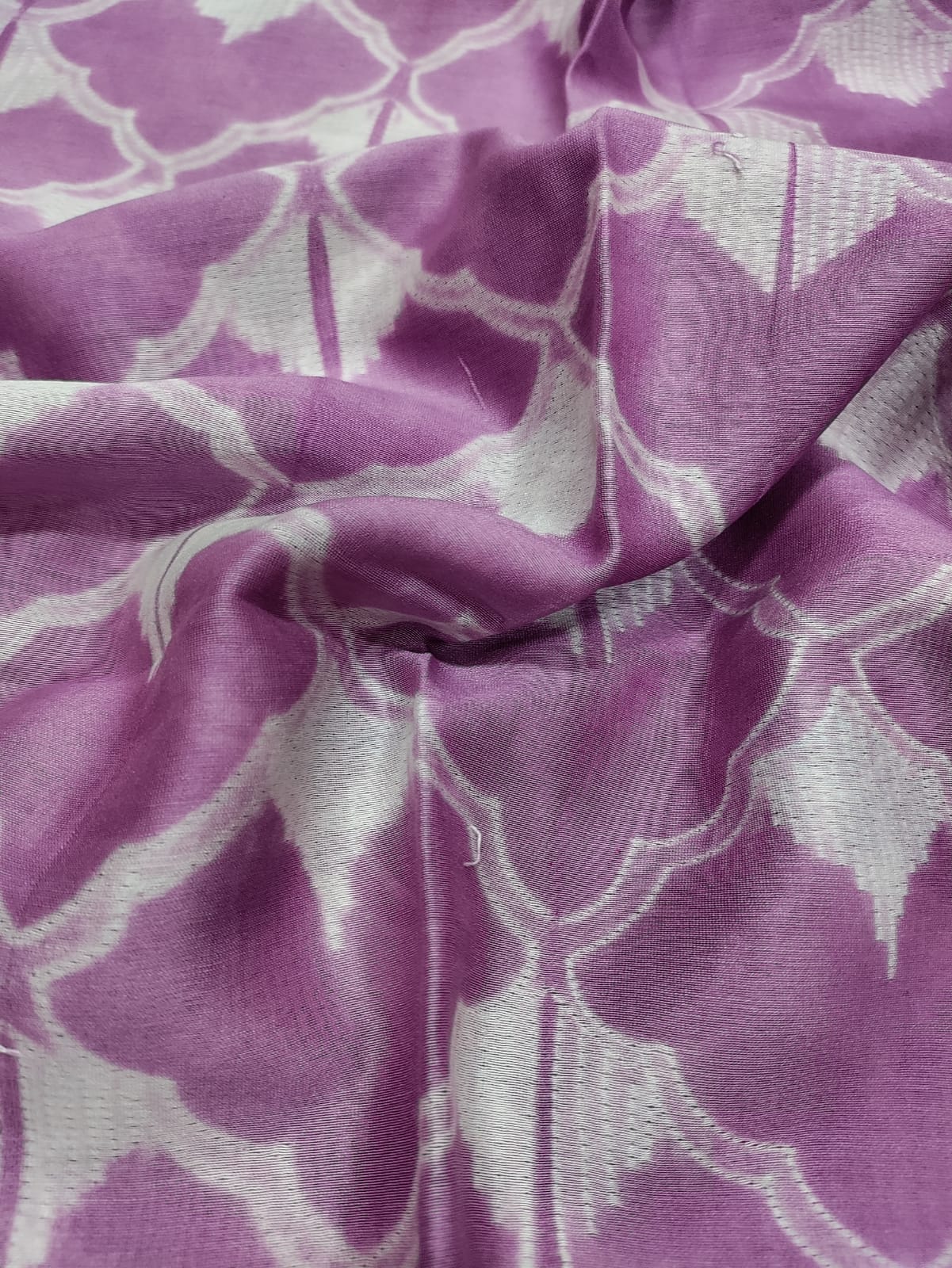 Pink Shibori Cotton Silk Fabric ( 2.5 Mtrs ) - Luxurion World