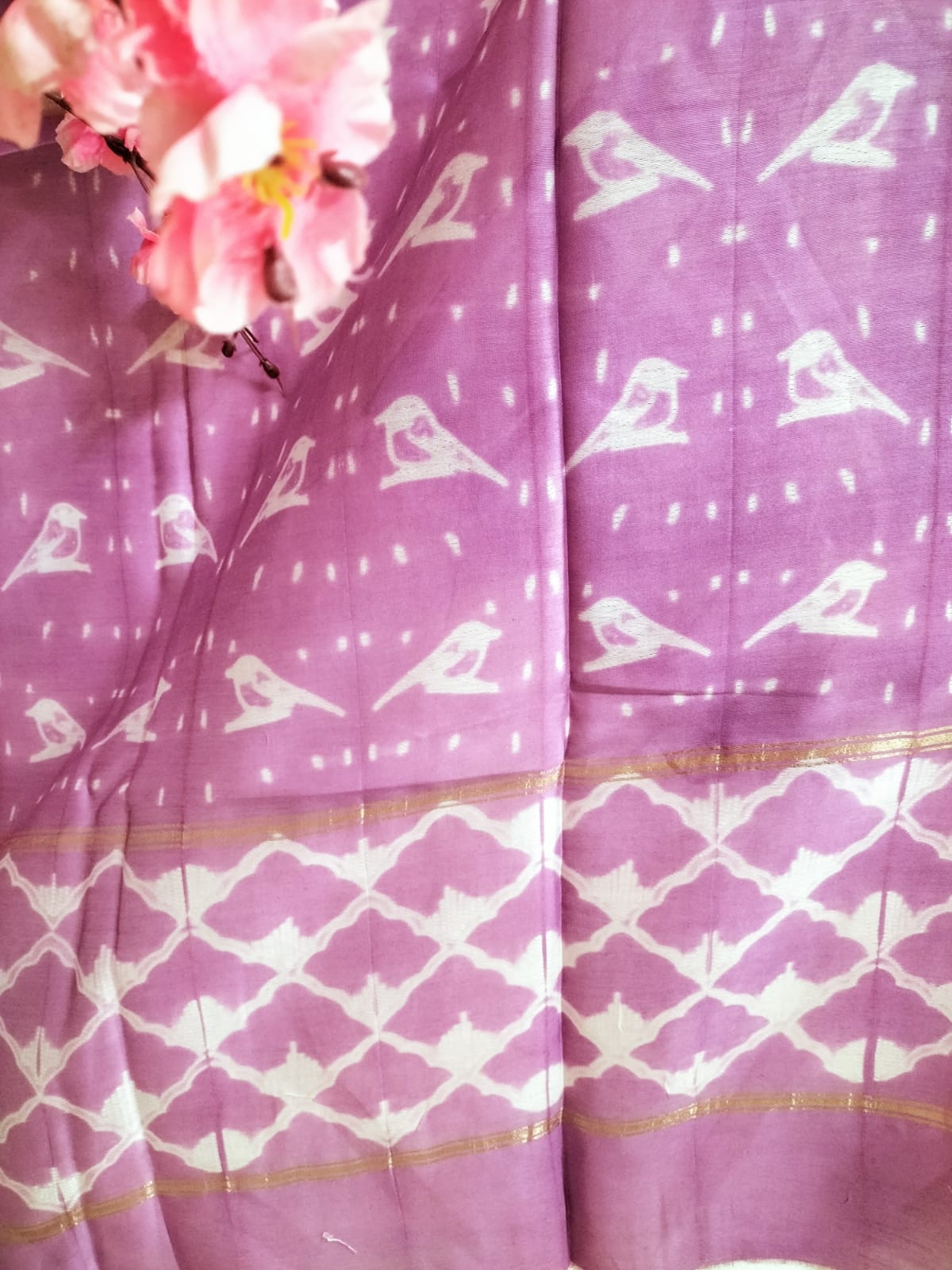 Pink Shibori Cotton Silk Two Piece Unstitched Suit Set - Luxurion World