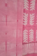 Pink Shibori Cotton Silk Two Piece Unstitched Suit Set - Luxurion World