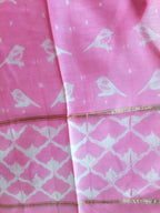 Pink Shibori Cotton Silk Two Piece Unstitched Suit Set - Luxurion World