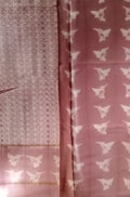 Pink Shibori Cotton Silk Two Piece Unstitched Suit Set - Luxurion World