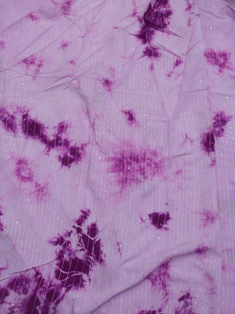 Pink Trendy Cotton Silk Tie & Dye Fabric ( 1 Mtr )