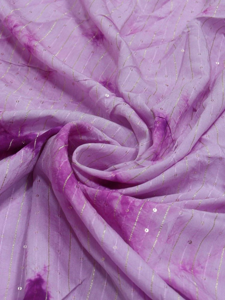 Pink Trendy Cotton Silk Tie & Dye Fabric ( 1 Mtr )
