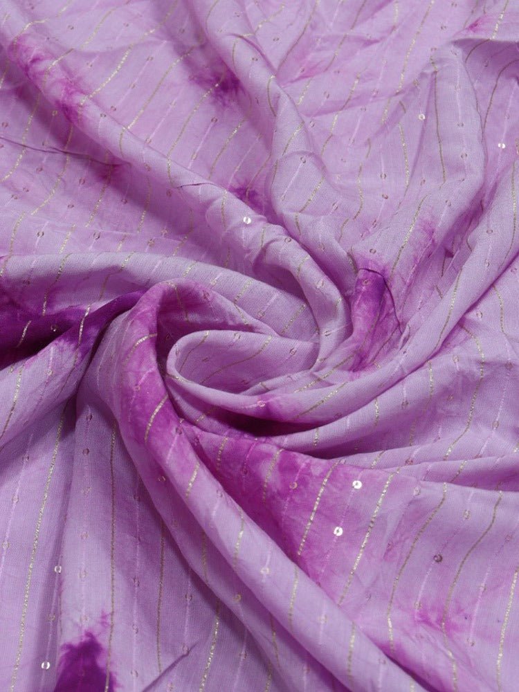 Pink Trendy Cotton Silk Tie & Dye Fabric ( 1 Mtr ) - Luxurion World
