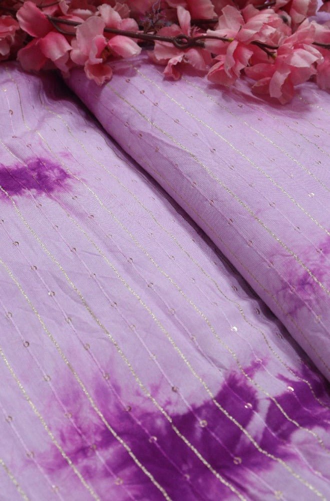 Pink Trendy Cotton Silk Tie & Dye Fabric ( 1 Mtr ) - Luxurion World