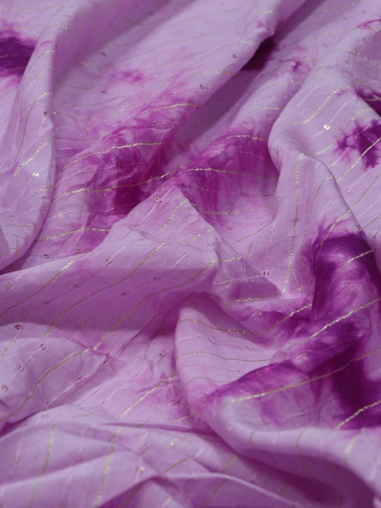 Pink Trendy Cotton Silk Tie & Dye Fabric ( 1 Mtr ) - Luxurion World