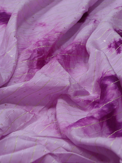 Pink Trendy Cotton Silk Tie & Dye Fabric ( 1 Mtr ) - Luxurion World