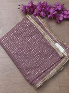Pink Trendy Georgette Sequins Work Dupatta - Luxurion World